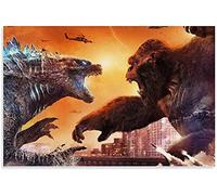ERUZO DIY 5D Diamond Painting Kits for Adults and Children, King Kong vs Godzilla Picture, Modern Cross Stitch Art, Crystal Rhinestone Embroidery50x60cm