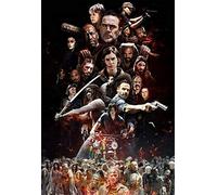 ERUZO DIY 5D Diamond Paintings, by Number Kit, The Walking Dead Movie Characters, Round Diamond Embroidered Mosaic, Artwork Home Decoration50x50cm