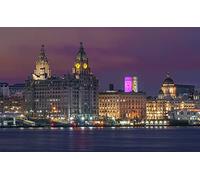 ERUZO Liverpool Dike Night View Skyline UK DIY 5D Diamond Painting by Number Unique Kits Home Wall Decor 30x40CM