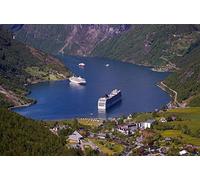 ERUZO Norwegian Fjord Landscape DIY 5D Diamond Painting by Number Unique Kits Home Wall Decor Crystal Rhinestone Wall Decor Cross Stitch 40x50cm
