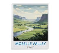 Erwachsene Puzzle 1000 Stück DIY Holz pielzeug,Vintage-Reiseplakat Moseltal Deutschland,Creative Einzigartiges Geschenk Persönlichkeit Spiel Erwachsener Kind Puzzle Spielzeug(75x50cm)-A97