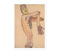 Erwin Dominik Osen, Nude With Crossed Arms Egon Schiele Print, Modern Art Exhibition Poster, Modern Minimalist Sketch, Home Decor Picture, Archival Matte, A5 (Print Only) - 21x14.8cm