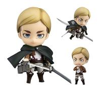 Erwin Smith Figure Battle Q Edition Combat Pattern Action Figure Anime Erwin Smith Animation Character PVC Model Statue Desktop Decoration Collection Gifts for Fans
