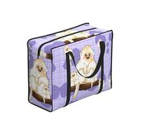 Erwqavc Cute golden monkey Print Clothes Storage Bags, Foldable Moving Bags with Zipper, Organizer Handles for Shopping Picnics