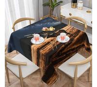 Erwqavc Elk in the meadow Print Tablecloth, Square Decorative Table Cover for Holiday, Kitchen, Dining & Party Decor 60"x60"