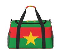 Erwqavc Flag of Burkina Faso Print Duffle Bag for Travel,Shoulder Weekender Overnight Handbag, Sports Tote Gym Bag for Men Women