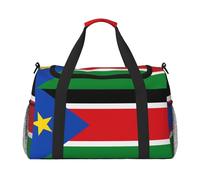 Erwqavc Flag of South Sudan Print Duffle Bag for Travel,Shoulder Weekender Overnight Handbag, Sports Tote Gym Bag for Men Women