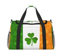 Erwqavc irish flag Print Duffle Bag for Travel,Shoulder Weekender Overnight Handbag, Sports Tote Gym Bag for Men Women