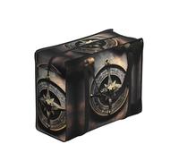 Erwqavc Magical Design Norse Runes Compass Print Clothes Storage Bags, Foldable Moving Bags with Zipper, Organizer Handles for Shopping Picnics
