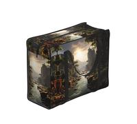 Erwqavc mountains and rivers Print Clothes Storage Bags, Foldable Moving Bags with Zipper, Organizer Handles for Shopping Picnics