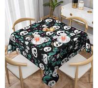 Erwqavc Panda cute face Print Tablecloth, Square Decorative Table Cover for Holiday, Kitchen, Dining & Party Decor 54"x54"