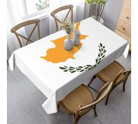 Erwqavc Rectangle Tablecloths,35x55in Table Cloth, Flag of Cyprus Print Table Cover, for Indoor Outdoor Dining Table Decor
