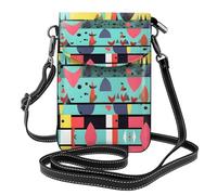 Erwqavc Small Crossbody Bag for Women, Geometric patterns Print Cell Phone Bag,Versatile Wallet Purse, for Valentine's Day Gift