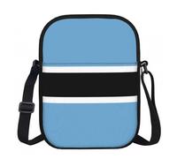 Erwqavc Small Crossbody Zip Bag, Flag of Botswana Print Stylish Sling Purses, Adjustable Shoulder Strap Bag, for Women Men