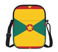 Erwqavc Small Crossbody Zip Bag, Flag of Grenada Print Stylish Sling Purses, Adjustable Shoulder Strap Bag, for Women Men