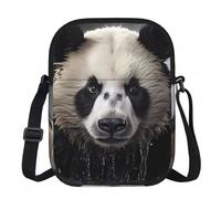 Erwqavc Small Crossbody Zip Bag, Panda in the water Print Stylish Sling Purses, Adjustable Shoulder Strap Bag, for Women Men