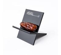 ErYa Date Plate Date Stand Date Holder Made of High-Quality Plexi, Elegant Storage and Display of Dates, Ideal for Kitchen, Ramadan, Bismillahirrahmanirrahim (6, Black)