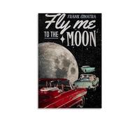 ERYAWIEH Frank Sinatra Fly Me to The Moon Poster Wall Art Canvas Aesthetic Cover Poster Modern Art Painting for Living Room 12x18inch(30x45cm) Unframe-style
