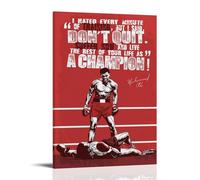 ERYAWIEH Muhammad Ali Motivational（1） Poster Wall Art Canvas Aesthetic Cover Poster Modern Art Painting for Living Room 20x30inch(50x75cm) Frame-style