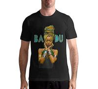 Erykah Badu Shirt Summer Leisure Tee Men's Cool Short Sleeve Cotton Size XL Black