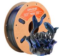 ERYONE Glitter PLA Filament for 3D Printer, 3D Printing PLA Filament 1.75mm +/- 0.03mm, 1kg (2.2LBS)/Spool, Rainbow Burnt Titanium Blue&Flash Black