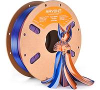 ERYONE High Speed Filament Silk Dual 1.75mm +/- 0.03mm, Filament PLA, Rapid PLA Filament, 3D Printing Filament,30-500mm/s Hyper Speed PLA Filament, 1kg (2.2LBS) / Spool, Orange & Blue