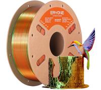 ERYONE High Speed Silk Tri-Color PLA Filament 1.75mm +/- 0.03mm, Rapid PLA Filament, 3D Printing Filament, 30-500mm/s Hyper Speed Filament, 1kg (2.2LBS)/Spool, Orange Blue Green