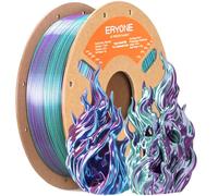 ERYONE HS Silk Quadruple Color PLA Filament for 3D Printer 1.75mm +/- 0.03mm, Hyper Speed Coextrusion Filament PLA Shiny 1kg, Aurora Dream (Teal Green & Violet & Electric Pink & Indigo)