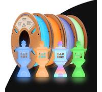 ERYONE PLA Filament 3D Printer Filament Bundle Multicolor 1.75mm +/- 0.03mm, PLA Filament 250g Spool, 4 Rolls, Glow in the Dark Pla 1