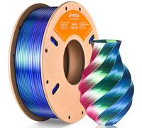 ERYONE PLA Silk Shiny 3D Printer Filament 1.75mm, Triple Silk PLA Filament, Coextrusion Silk PLA Filament, Multicolor PLA, +/- 0.03mm, 250g(0.55lbs)/Spool, Red Blue Green