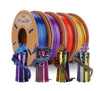 ERYONE PLAFilament Bundle, 1,75 mm Multicolor PLA Filament Set, 250g x4 Spool, Silk, Red/Gold, Gold/Purple, Blue/Purple, Red/Blue/Green