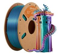 ERYONE Silk Triple Color PLA Filament, Silk Coextrusion PLA Filament for 3D Printer, Silky Glossy Finish Filament, +/-0.03mm, 1KG Spool, Silk Purple Blue Purple and Burnt Orange.