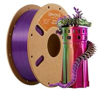 ERYONE Silk Triple Color PLA Filament, Silk Coextrusion PLA Filament for 3D Printer, Silky Glossy Finish Filament, +/-0.03mm, 1KG Spool, Silk Red Purple Green