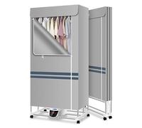 eryssgbf Household Large Capacity Folding Laundry Drying Rack, 2300W Portable 2/3-Tier Heated Dryer with Remote Control, Digital Automatic Timer, Electric Dryer Heated Clothes Airer