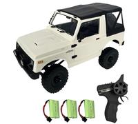 ERYUE 1:10 Scale Realistic Remote Control Car with Extended Playtime for Kids and Adults, Durable Off-Road Vehicle with Bright Headlights and 3 Rechargeable Batteries, Electric Toy Car Boys Girls
