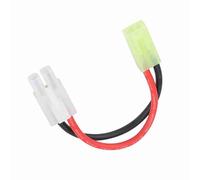 ERYUE 16AWG Tamiya to Mini Tamiya Adapter Plug Cable, Good Insulation Silicone Jacket, 13cm Long RC Wires Light Weight, Stable Performance, Convenient to Use, 16AWG for Most (Otamiya's reign)