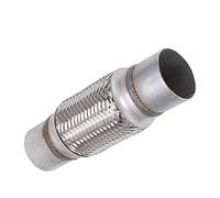 ERYUE 2.5x10in Exhaust Flexible Pipe, Stainless Steel Corrugated Flexible Joint Tube for Car Trucks, Absorb Vibration, Prevent Cracking, Universal Design, Easy Installation and