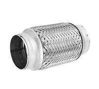 ERYUE 2.5x6in Exhaust Flex Pipe Stainless Steel Corrugated Flexible Joint Tube, Universal Accessory, with Woven Lining for Laminar Flow, Isolate Vibration and Reduce Pressure, Absorb