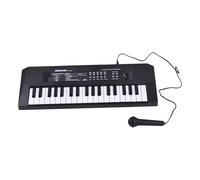 ERYUE 37 Key Portable Electronic Keyboard Piano 4 Tones 4 Rhythms for Beginners with Microphone Dual Power Mode for Music Lovers Black (Black)