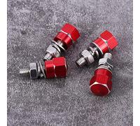 ERYUE 4 Thread License Plate Frame Bolts Screws, Catching Eye Superior Motorcycle Screw Kit, with Coral Blue Screw Set for Motorbike (Red)