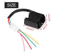 ERYUE 4 Wires Voltage Regulator Rectifier for Motorcycle Boat Motor ATV GY6 50 Scooter, with Heat Sink Fins, Stable Characteristics, Long Service Life, Perfectly Match Standard,