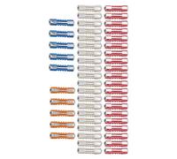 ERYUE 50pcs 5A 8A 16A 25A Car Fuse Kit, Torpedo-Shaped European Fuse Set with Visible Fuse Link for European Classic Cars, Sturdy