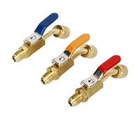 ERYUE 6PCS Refrigerant Ball Valve Quick Connection for R410A R134A R12 R22 R502, Durable Couplers Nuts for Car Air Conditioning Maintenance