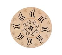 ERYUE 8" Hand Drum Professional Quality Water Sound Instrument Artistic Design Poplar Wood Wave Drum for Stress Relief (Leaf Design)