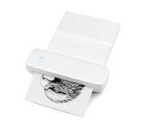 ERYUE A4 Portable Thermal Transfer Printer Robust & Long-Lasting Inkless Printing for Office School for Business Travel, Study Includes 3pcs Thermal Paper Roll (White)
