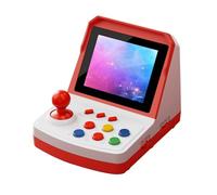 ERYUE A6 Plus Portable Retro Handheld Game Console with 3D Rocker for Classic Games Enthusiasts & Dual Player Battles - Red+White (Red and white)