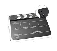 ERYUE Acrylic Clapperboard for Film Production - Lightweight and Easy to Handle Slate for Maintaining Organization on Set - Must-Have Tool Filmmakers and Producers (Type 3)