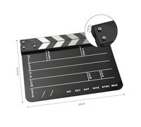 ERYUE Acrylic Clapperboard for Film Production - Lightweight and Easy to Handle Slate for Maintaining Organization on Set - Must-Have Tool Filmmakers and Producers (Type 4)