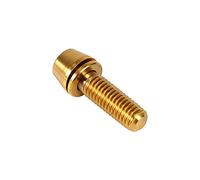 ERYUE Alloy Bicycle Tapered Head Bolt Screw With Washer, Marine-Grade, Lightweight and Corrosion-Resistant, Four Colors for Mountain Bike (M5x16)