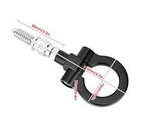 ERYUE Aluminum Alloy Folding Tow Hook for 3 Series E39 E92 E91 E90 E46 E36, Easy Installation Ring Tow Hook for Enthusiasts (Black)